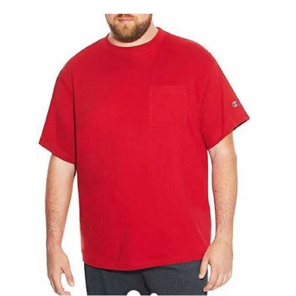 Authentic Champion Men’s Red Big & Tall Short Sleeves T-shirt